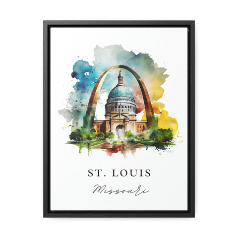 St. Louis traditional travel art - Missouri, Saint Louis poster, Wedding gift, Birthday present, Custom Text, Personalised Gift