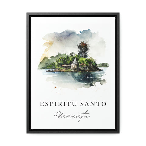 Vanuatu traditional travel art - Espiritu Santo, Vanuatu poster, Wedding gift, Birthday present, Custom Text, Personalised Gift