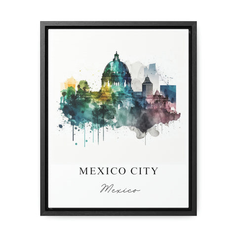 Mexico City traditional travel art - Mexico, Mexico City poster, Wedding gift, Birthday present, Custom Text, Personalised Gift