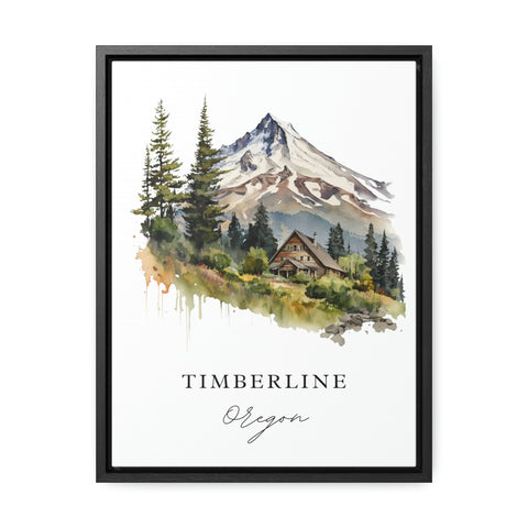 Timberline traditional travel art - Oregon, Timberline poster, Wedding gift, Birthday present, Custom Text, Personalised Gift
