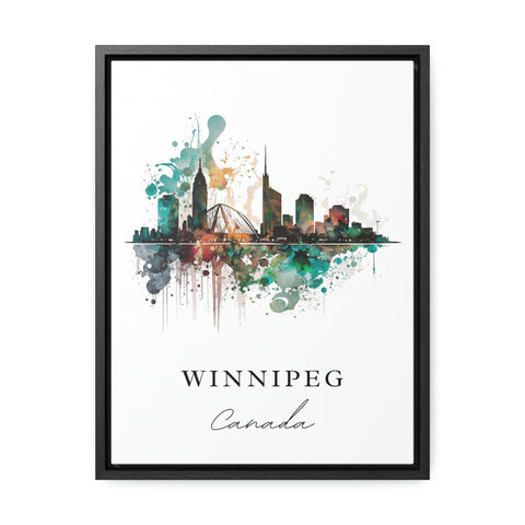 Winnipeg traditional travel art - Canada, Winnipeg poster, Wedding gift, Birthday present, Custom Text, Personalised Gift