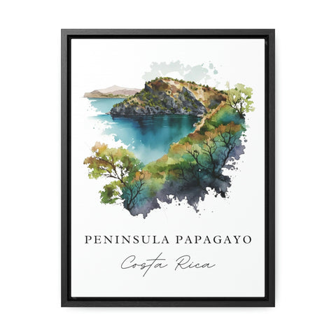 Peninsula Papagayo traditional travel art - Costa Rica, Papagayo poster, Wedding gift, Birthday present, Custom Text, Personalised Gift