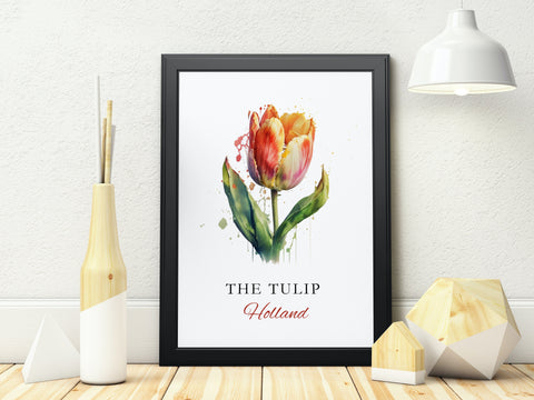 Tulip Symphony: Stunning Watercolor Art of Holland's National Flower