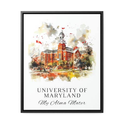 University of Maryland art - Terps, Univ of Maryland poster, Wedding gift, Birthday present, Custom Text, Personalised Gift