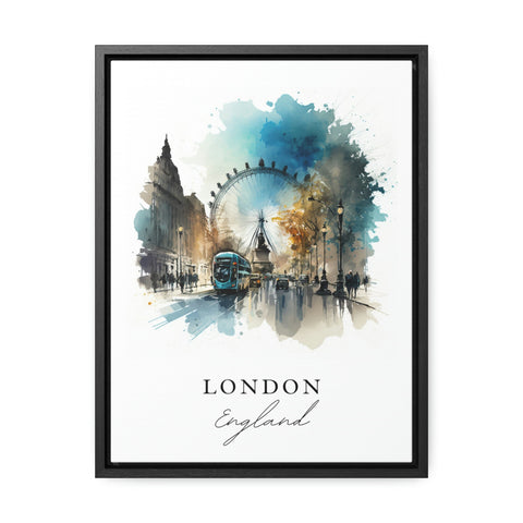 London traditional travel art - United Kingdom, London poster, Wedding gift, Birthday present, Custom Text, Personalised Gift