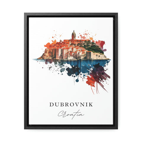 Dubrovnik traditional travel art - Croatia, Dubrovnik poster, Wedding gift, Birthday present, Custom Text, Personalised Gift