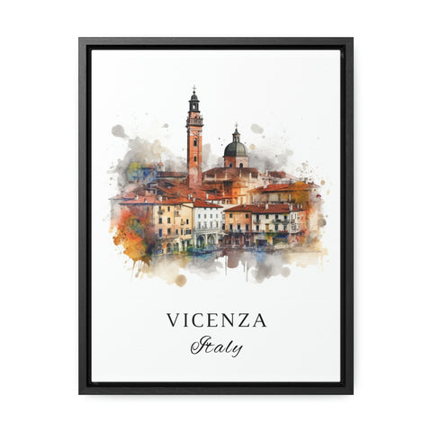 Vicenza traditional travel art - Italy, Vicenza poster, Wedding gift, Birthday present, Custom Text, Personalised Gift