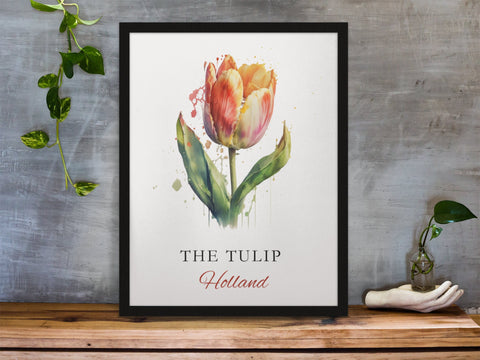 Tulip Symphony: Stunning Watercolor Art of Holland's National Flower