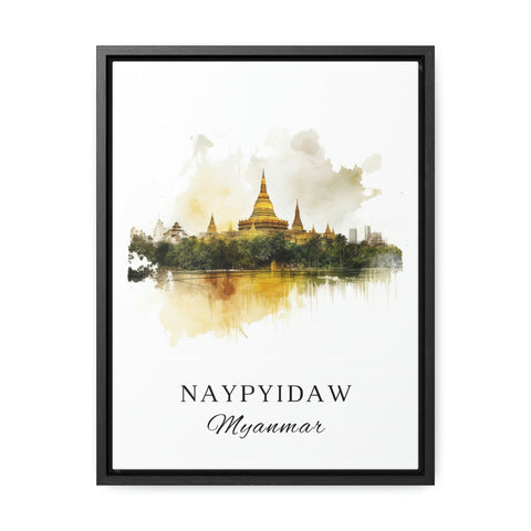 Naypyidaw traditional travel art - India, Naypyidaw poster, Wedding gift, Birthday present, Custom Text, Personalised Gift