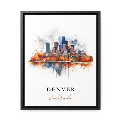 Denver traditional travel art - Colorado, Denver poster, Wedding gift, Birthday present, Custom Text, Personalised Gift