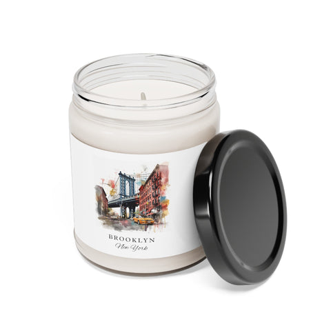 Brooklyn NY Inspired Handmade Candle - Artistic Design Reflecting the Spirit of Brooklyn