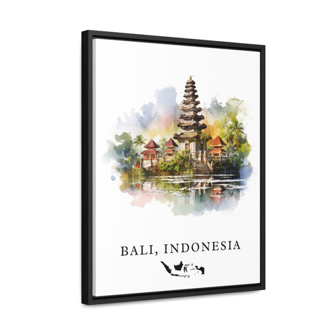 Bali traditional travel art - Indonesia, Bali poster, Wedding gift, Birthday present, Custom Text, Personalised Gift