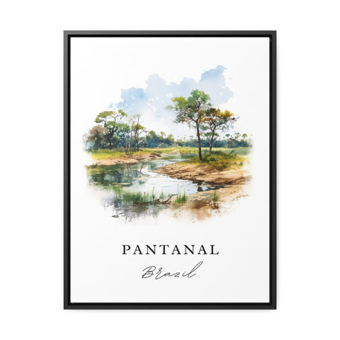 Pantanal traditional travel art - Brazil, Pantanal poster, Wedding gift, Birthday present, Custom Text, Personalised Gift