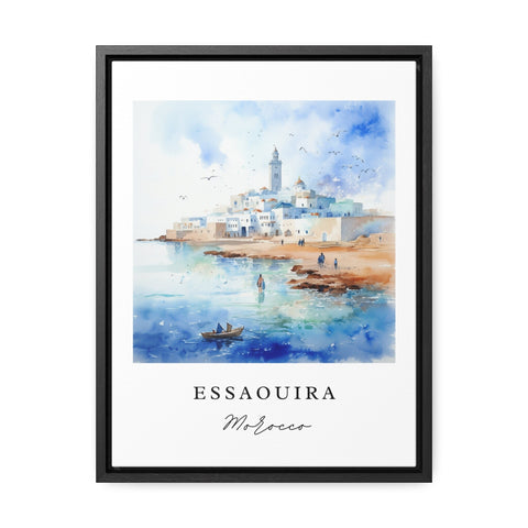 Essaouira traditional travel art - Morocco, Essaouira poster, Wedding gift, Birthday present, Custom Text, Personalised Gift