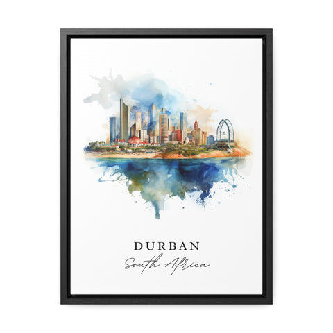 Durban traditional travel art - South Africa, Durban poster, Wedding gift, Birthday present, Custom Text, Personalised Gift