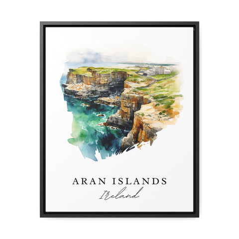 Aran Islands traditional travel art - Ireland, Aran Islands poster, Wedding gift, Birthday present, Custom Text, Personalised Gift