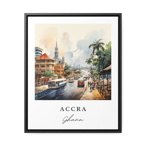 Accra traditional travel art - Ghana, Accra poster, Wedding gift, Birthday present, Custom Text, Personalised Gift