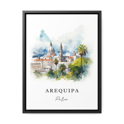 Arequipa traditional travel art - Peru, Arequipa poster, Wedding gift, Birthday present, Custom Text, Personalised Gift