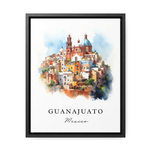 Guanajuato traditional travel art - Mexico, Guanajuato poster, Wedding gift, Birthday present, Custom Text, Personalised Gift