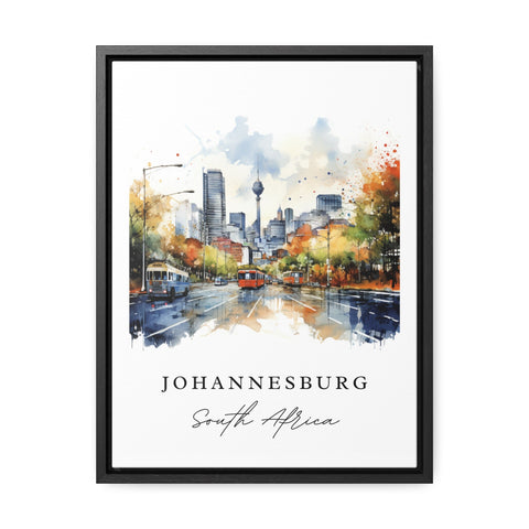 Johannesburg traditional travel art - South Africa, Johannesburg poster, Wedding gift, Birthday present, Custom Text, Personalised Gift