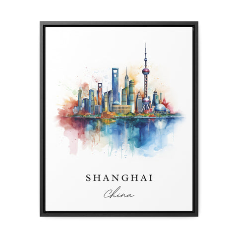 Shanghai traditional travel art - China, Shanghai poster, Wedding gift, Birthday present, Custom Text, Personalised Gift