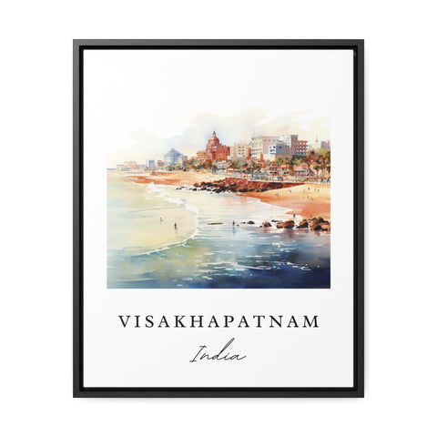 Visakhaptnam traditional travel art - India, Visakhapatnam poster, Wedding gift, Birthday present, Custom Text, Personalised Gift