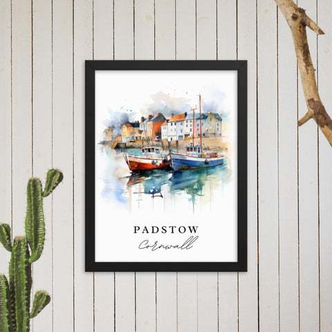 Padstow Cornwall UK Print | Travel Poster | Birthday present | Wedding anniversary gift | Art Print