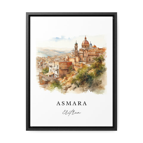 Asmara traditional travel art - Eritrea, Asmara poster, Wedding gift, Birthday present, Custom Text, Personalised Gift