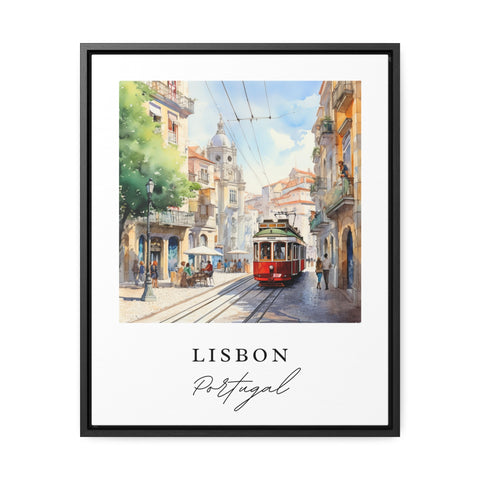 Lisbon traditional travel art - Portugal, Lisbon poster, Wedding gift, Birthday present, Custom Text, Personalised Gift