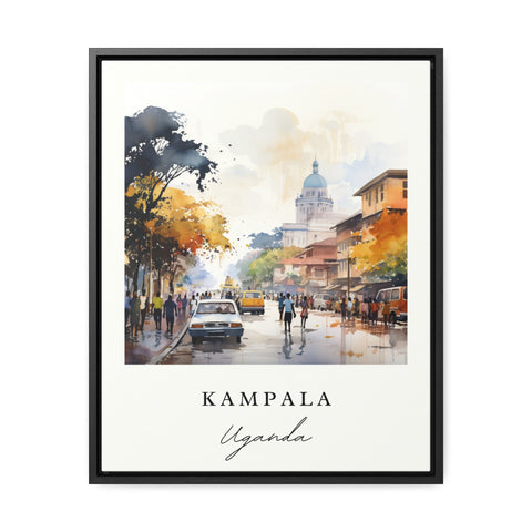 Kampala traditional travel art - Uganda, Kampala poster, Wedding gift, Birthday present, Custom Text, Personalised Gift