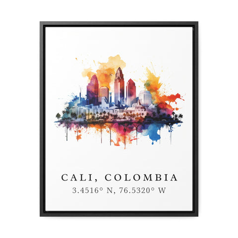 Cali traditional travel art - Colombia, Cali poster, Wedding gift, Birthday present, Custom Text, Personalised Gift