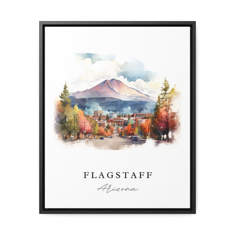 Flagstaff traditional travel art - Arizona, Flagstaff poster, Wedding gift, Birthday present, Custom Text, Personalised Gift