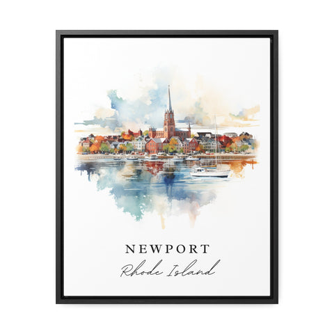 Newport traditional travel art - Rhode Island, Newport poster, Wedding gift, Birthday present, Custom Text, Personalised Gift