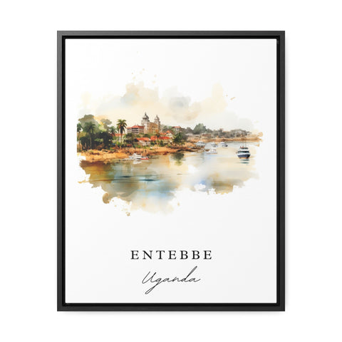 Entebbe traditional travel art - Uganda, Entebbe poster, Wedding gift, Birthday present, Custom Text, Personalised Gift