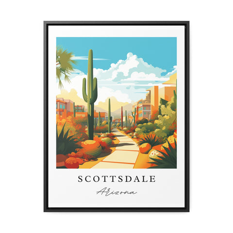 Scottsdale traditional travel art - Arizona, Scottsdale poster, Wedding gift, Birthday present, Custom Text, Personalised Gift