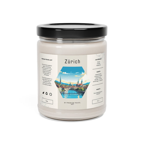 Zurich Switzerland-Inspired Candle: Alpine Elegance, Swiss Luxury, European Travel Souvenir