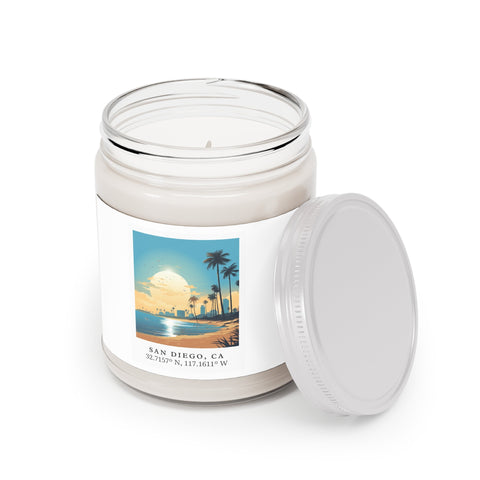 San Diego California Scented Soy Candle, 9oz: Perfect Birthday Gift, Travel Gift, Christmas Gift