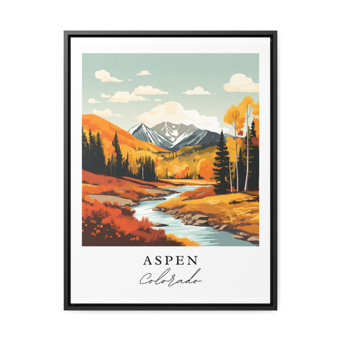 Aspen traditional travel art - Colorado, Aspen poster, Wedding gift, Birthday present, Custom Text, Personalised Gift