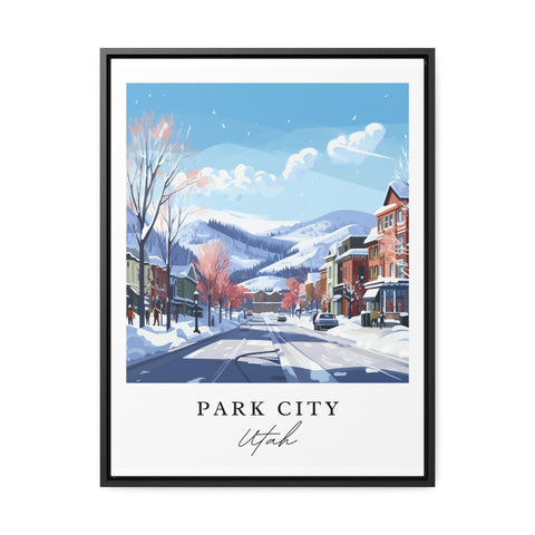 Park City traditional travel art - Utah, Park City poster, Wedding gift, Birthday present, Custom Text, Personalised Gift