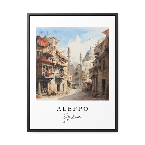 Aleppo traditional travel art - Syria, Aleppo poster, Wedding gift, Birthday present, Custom Text, Personalized Gift