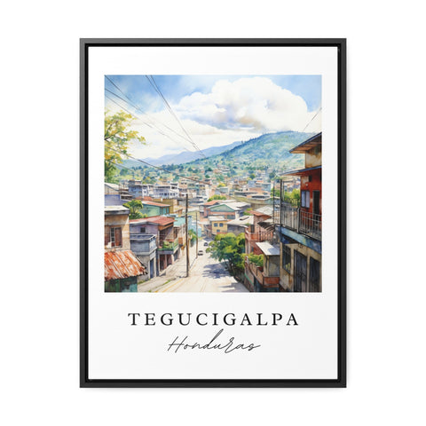 Tegucigalpa traditional travel art - Honduras, Tegucigalpa poster, Wedding gift, Birthday present, Custom Text, Personalized Gift