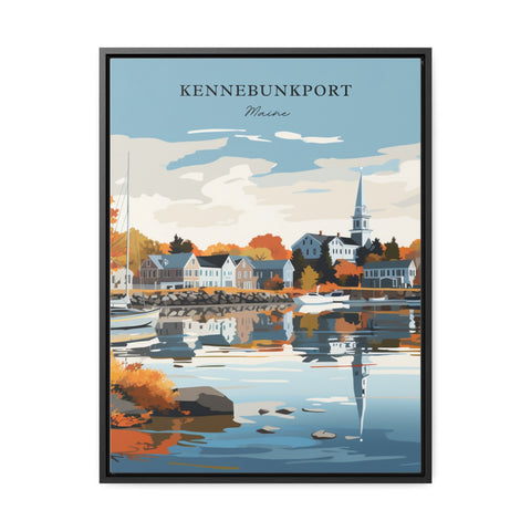 Kennebunkport Maine traditional travel art - Maine, Kennebunkport poster, Wedding gift, Birthday present, Custom Text, Personalised Gift