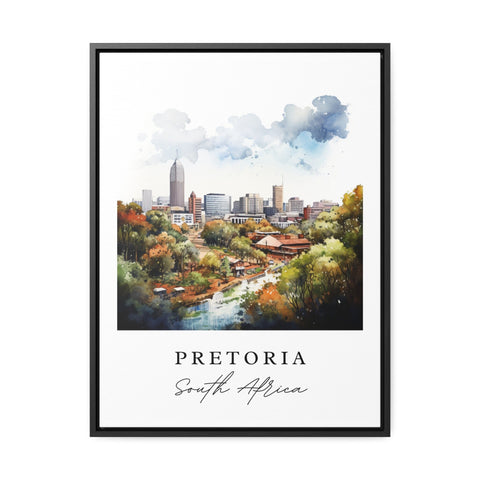 Pretoria traditional travel art - South Africa, Pretoria poster, Wedding gift, Birthday present, Custom Text, Personalized Gift