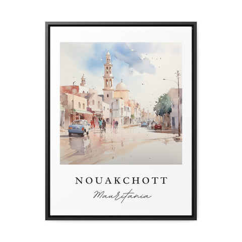 Nouakchott traditional travel art - Mauritania, Nouakchott poster, Wedding gift, Birthday present, Custom Text, Personalized Gift