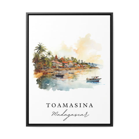 Toamasina traditional travel art - Madagascar, Toamasina poster, Wedding gift, Birthday present, Custom Text, Personalized Gift