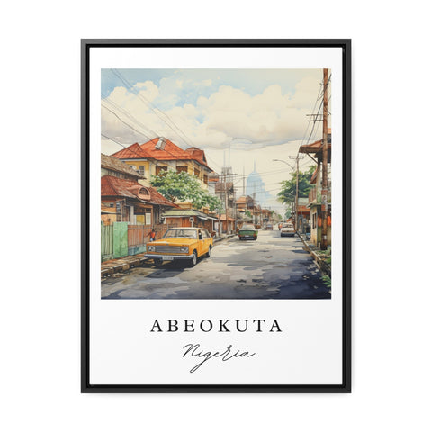 Abeokuta traditional travel art - Nigeria, Abeokuta poster, Wedding gift, Birthday present, Custom Text, Personalized Gift
