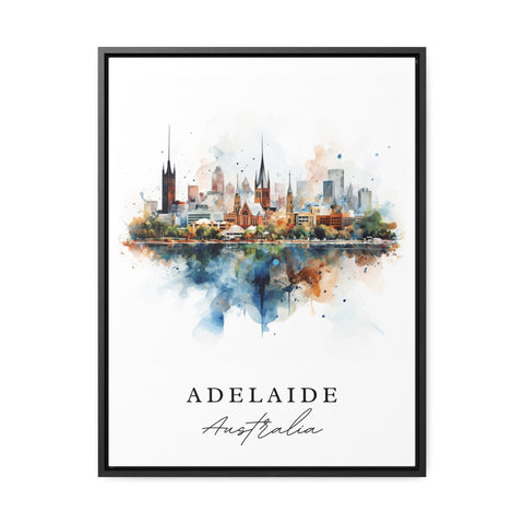 Adelaide traditional travel art - Australia, Adelaide poster, Wedding gift, Birthday present, Custom Text, Personalized Gift
