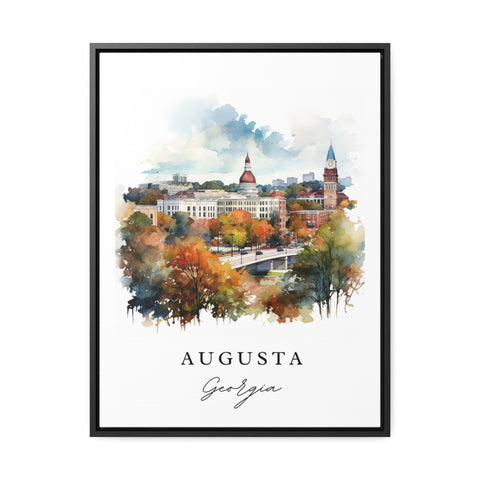 Augusta traditional travel art - Georgia, Augusta poster, Wedding gift, Birthday present, Custom Text, Personalized Gift