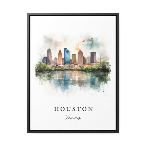 Houston traditional travel art - Texas, Houston poster, Wedding gift, Birthday present, Custom Text, Personalized Gift
