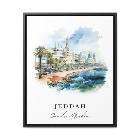 Jeddah traditional travel art - Saudi Arabia, Jeddah poster, Wedding gift, Birthday present, Custom Text, Personalized Gift
